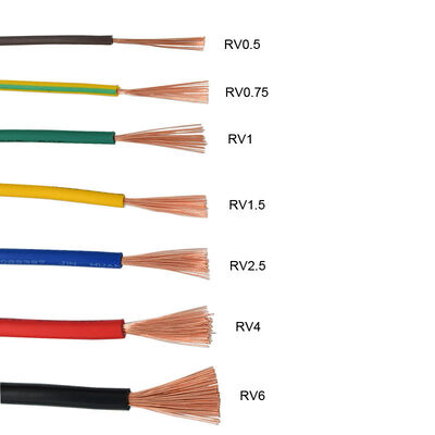 Yellow Green Grounding Cable 0.5mm2 Earth Flexible PVC Copper Wire